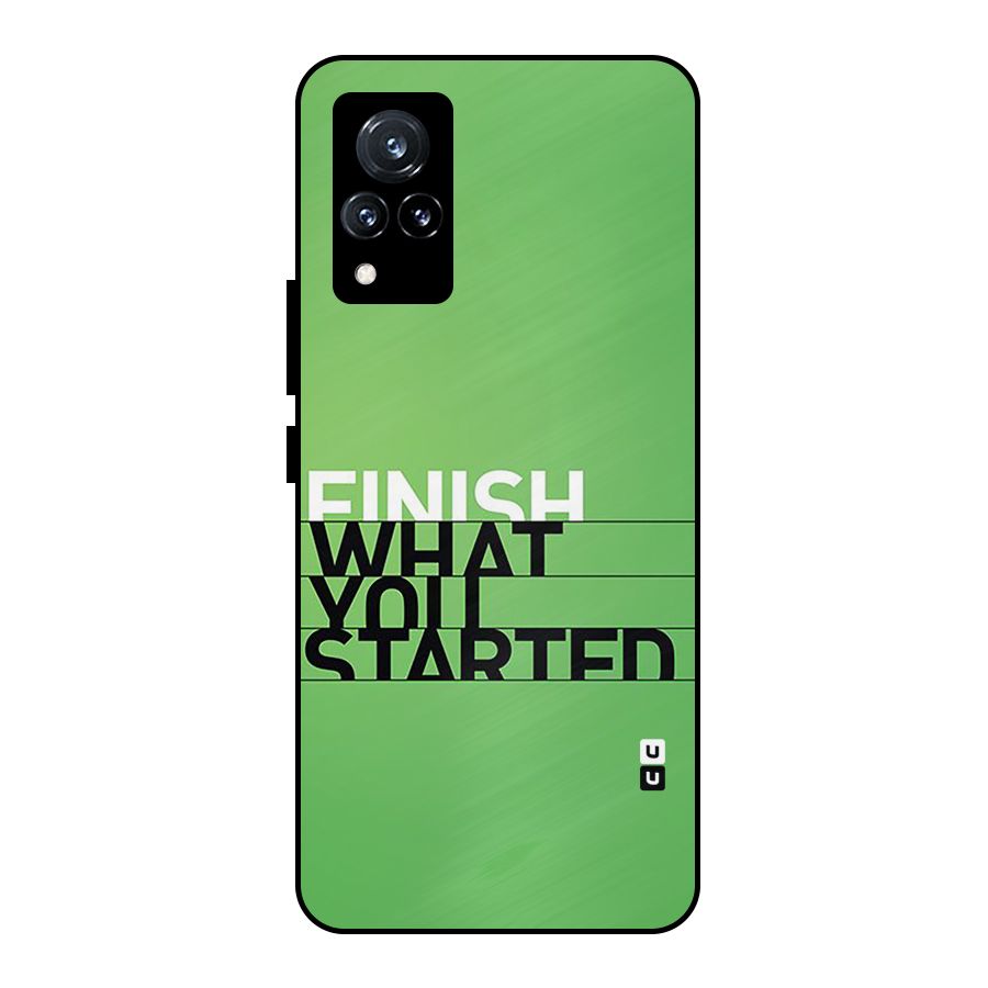 Green Finish Metal Back Case for Vivo V21 5G