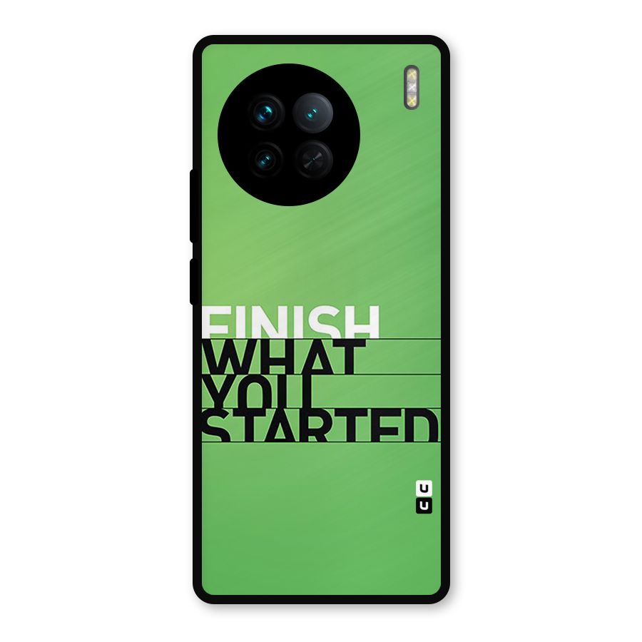 Green Finish Metal Back Case for Vivo X90