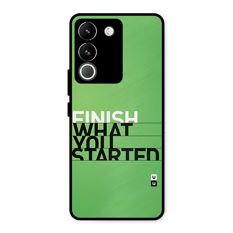 Green Finish Metal Back Case for Vivo Y200