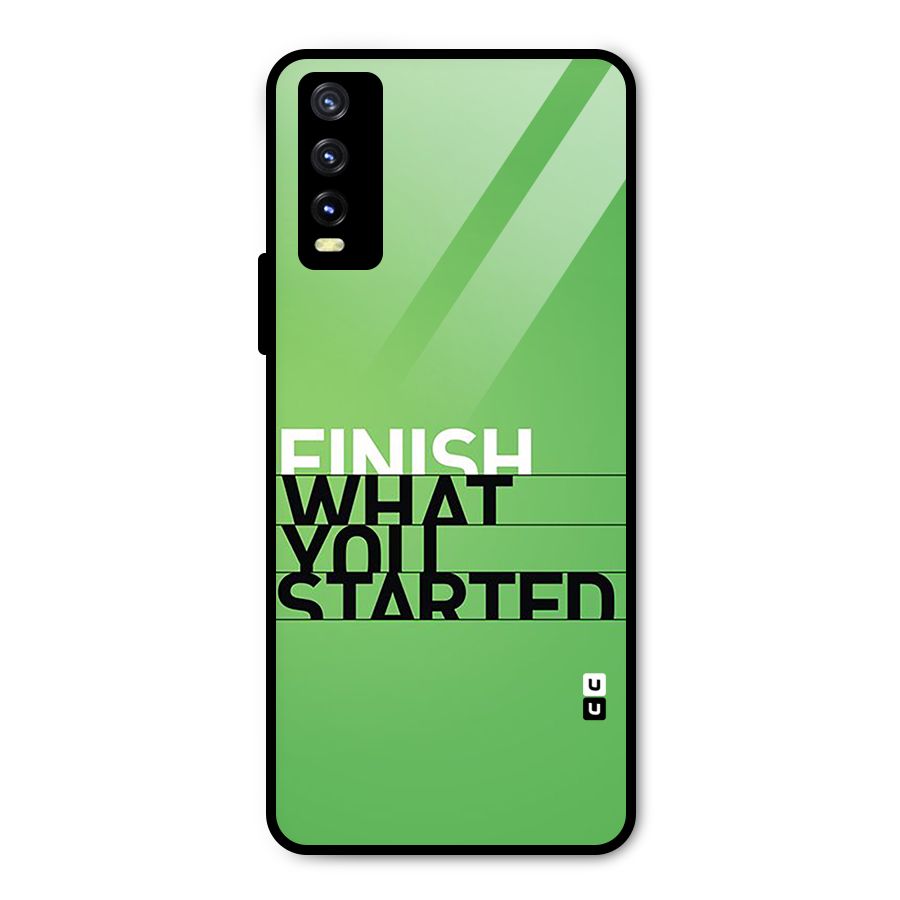 Green Finish Metal Back Case for Vivo Y20g