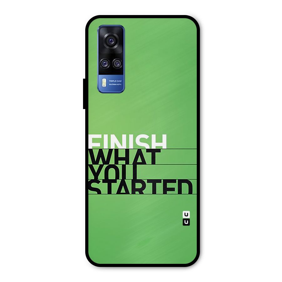Green Finish Metal Back Case for Vivo Y31