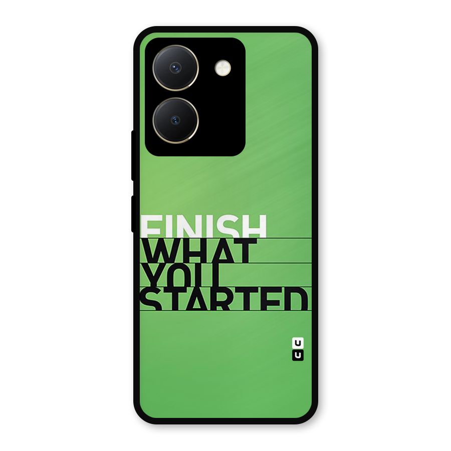 Green Finish Metal Back Case for Vivo Y36