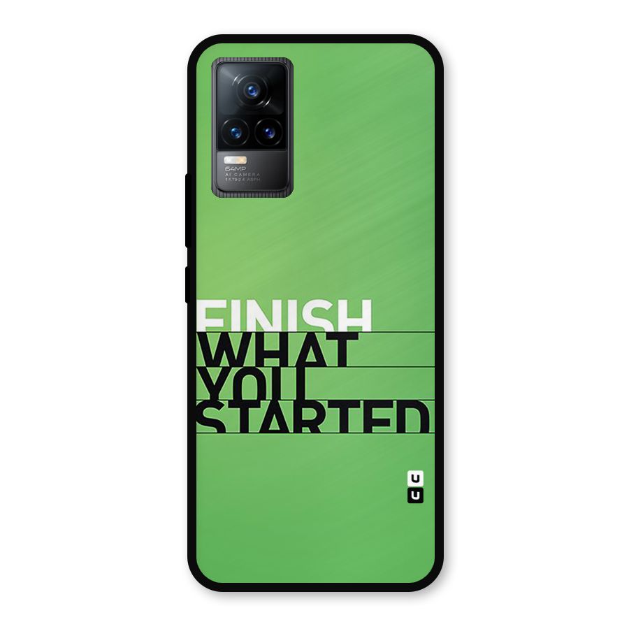 Green Finish Metal Back Case for Vivo Y73