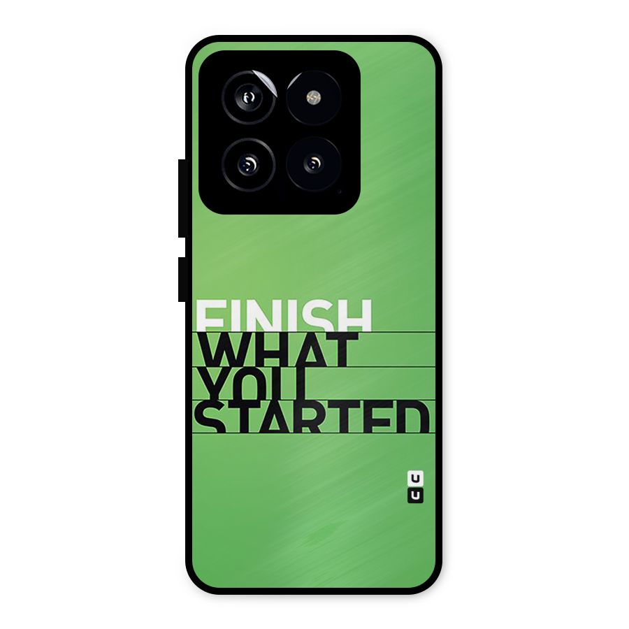 Green Finish Metal Back Case for Xiaomi 14
