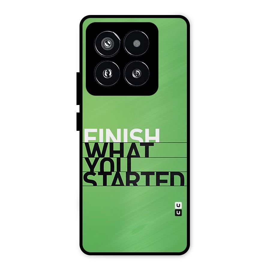 Green Finish Metal Back Case for Xiaomi 14 Pro