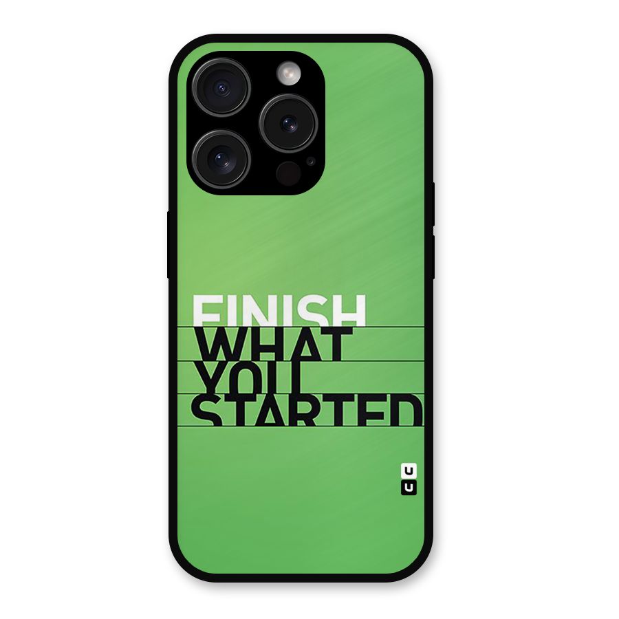 Green Finish Metal Back Case for iPhone 15 Pro