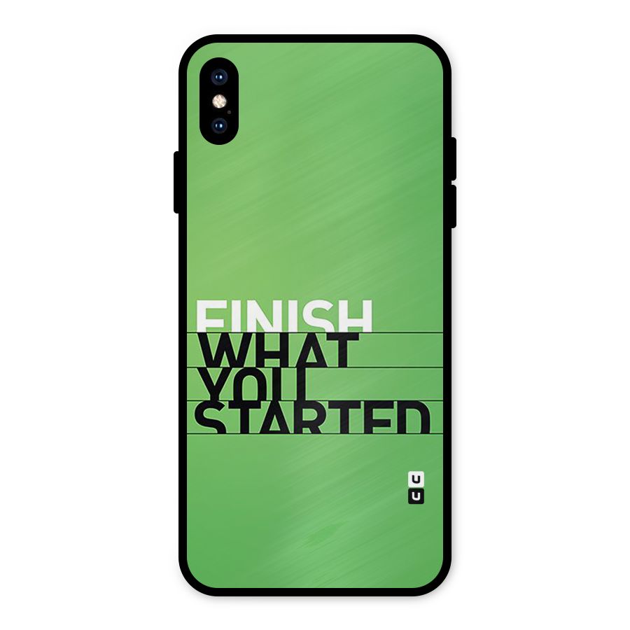 Green Finish Metal Back Case for iPhone XS Max