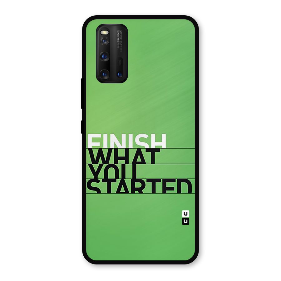 Green Finish Metal Back Case for iQOO 3