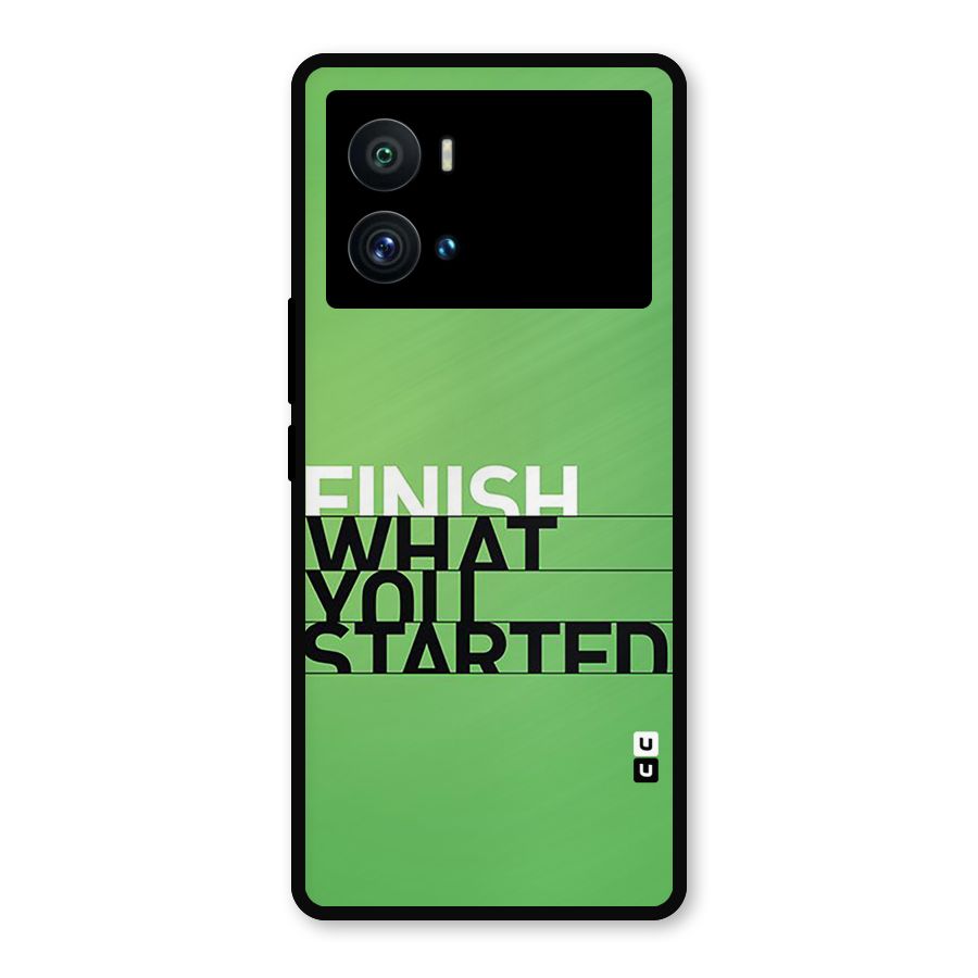 Green Finish Metal Back Case for iQOO 9 Pro