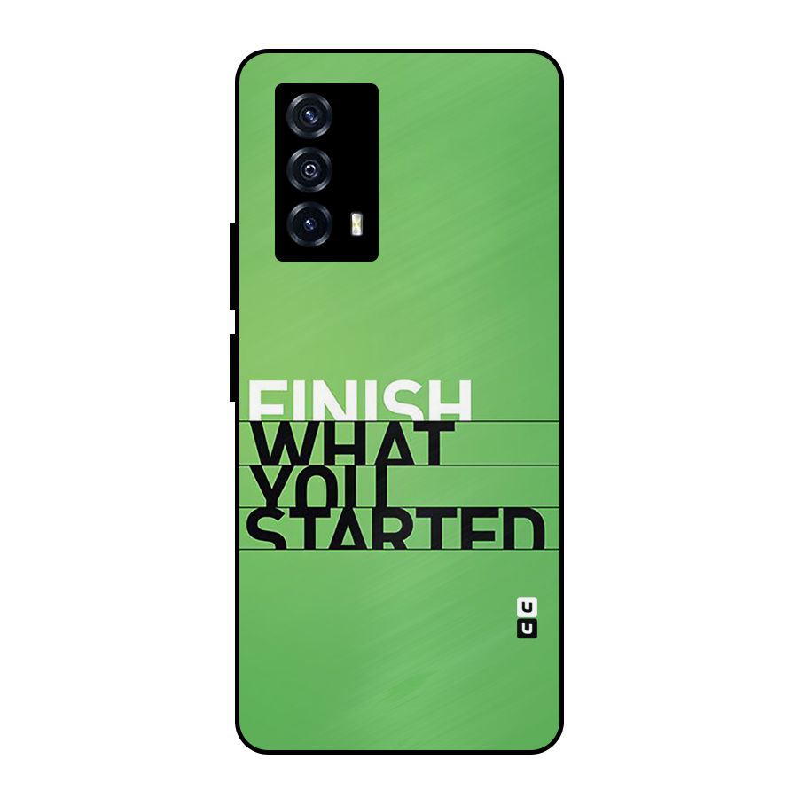 Green Finish Metal Back Case for iQOO Z5