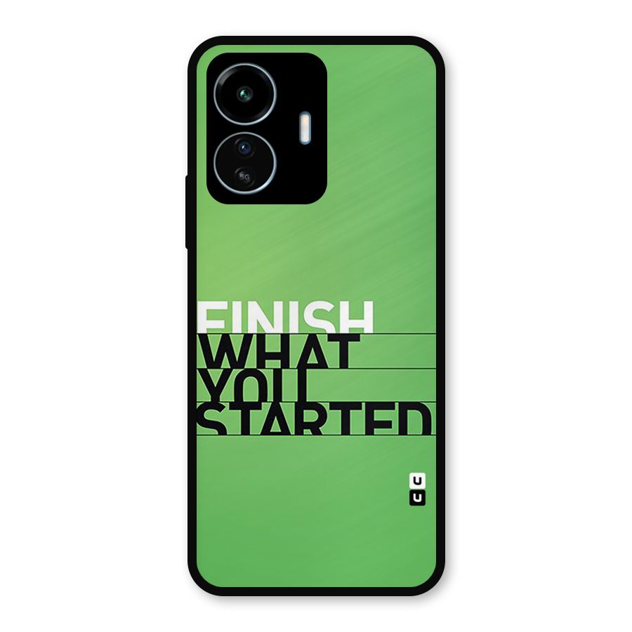 Green Finish Metal Back Case for vivo iQOO Z6 Lite 5G