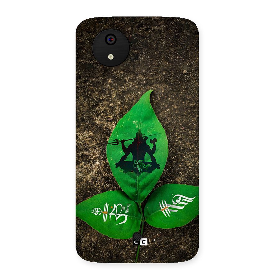 Green Leaf Shiva Back Case for Canvas A1  AQ4501