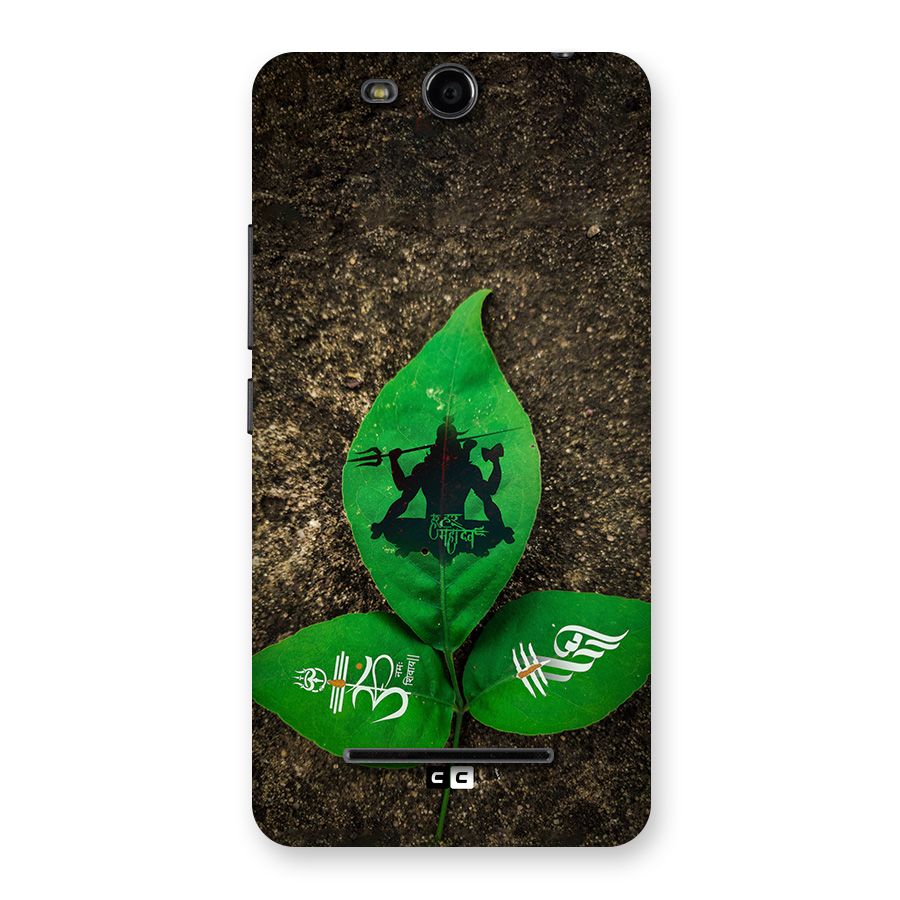 Green Leaf Shiva Back Case for Canvas Juice 3 Q392