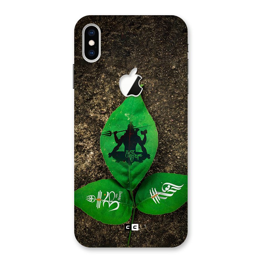 Green Leaf Shiva Back Case for iPhone XS Max Apple Cut