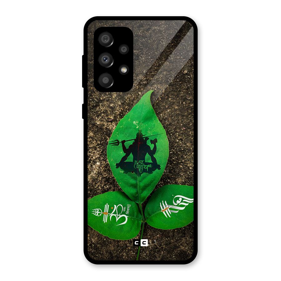 Green Leaf Shiva Glass Back Case for Galaxy A32