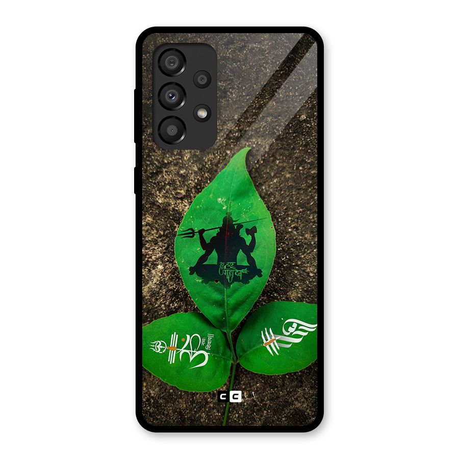 Green Leaf Shiva Glass Back Case for Galaxy A33 5G