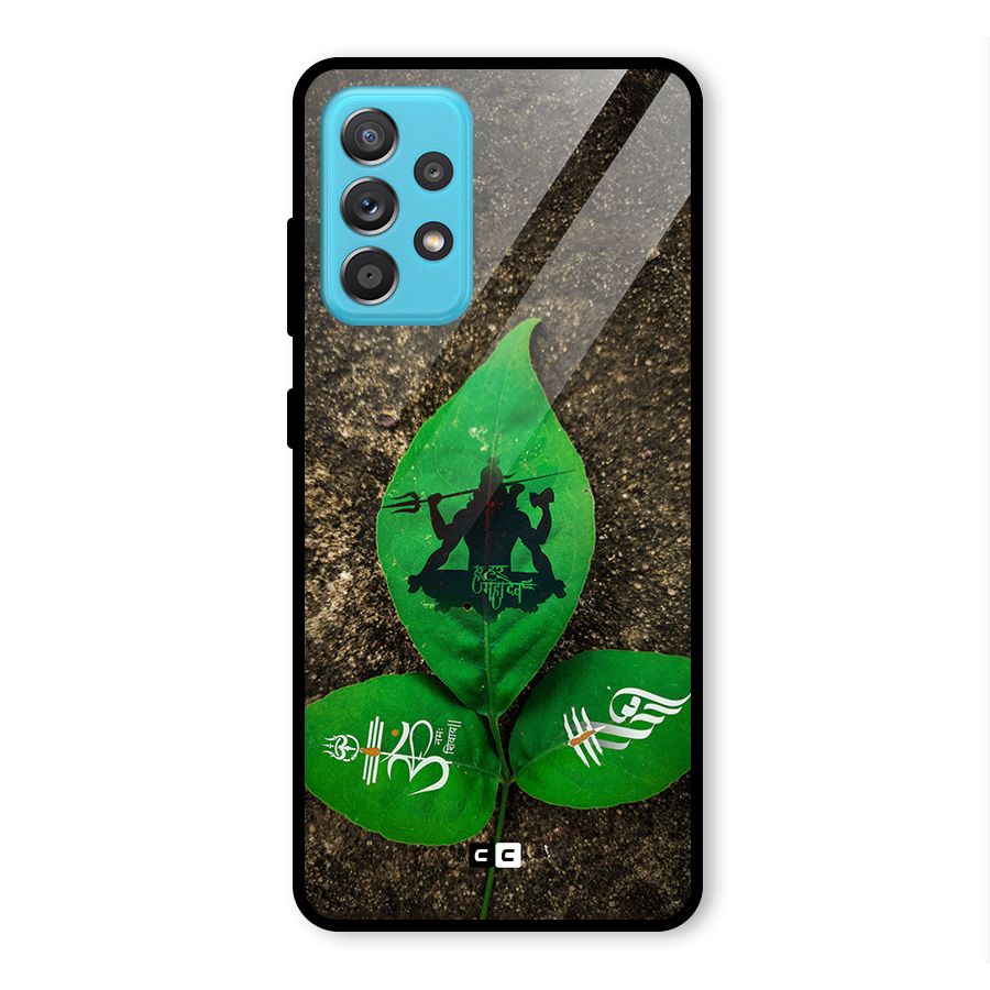 Green Leaf Shiva Glass Back Case for Galaxy A52