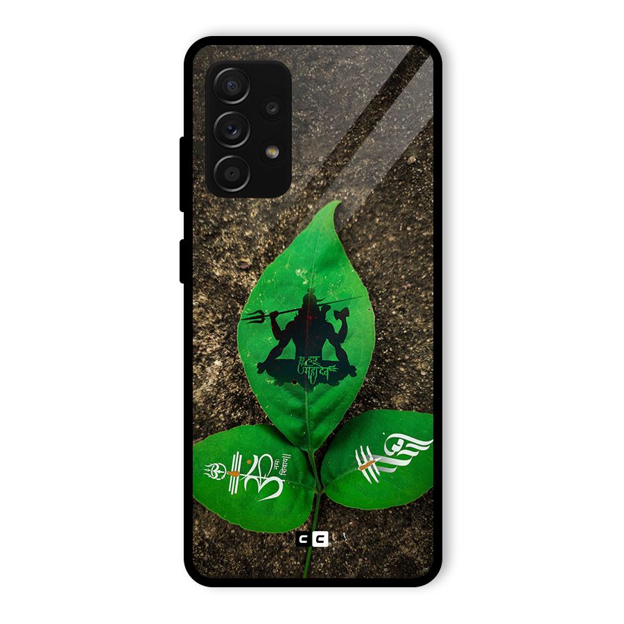 Green Leaf Shiva Glass Back Case for Galaxy A53 5G