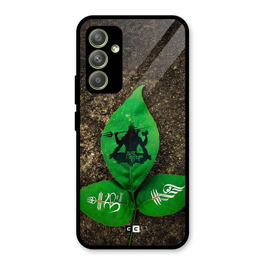 Green Leaf Shiva Glass Back Case for Galaxy A54