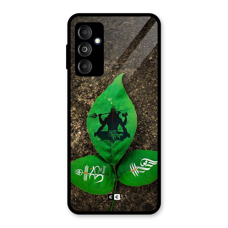 Green Leaf Shiva Glass Back Case for Galaxy M14 5G