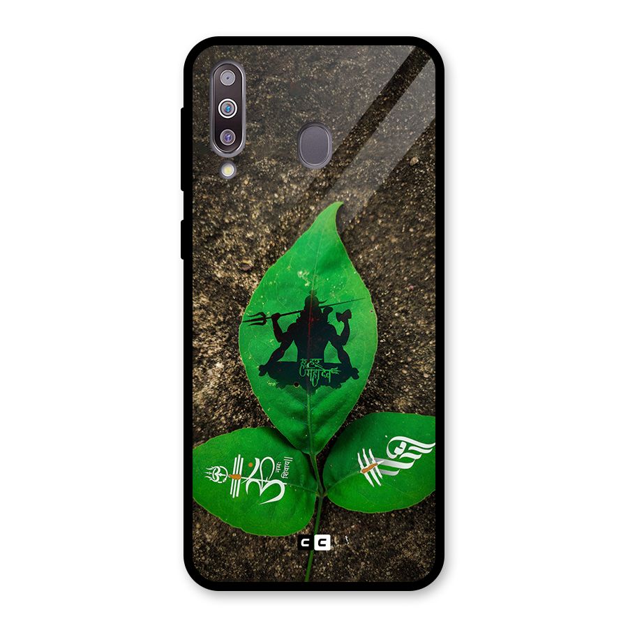 Green Leaf Shiva Glass Back Case for Galaxy M30