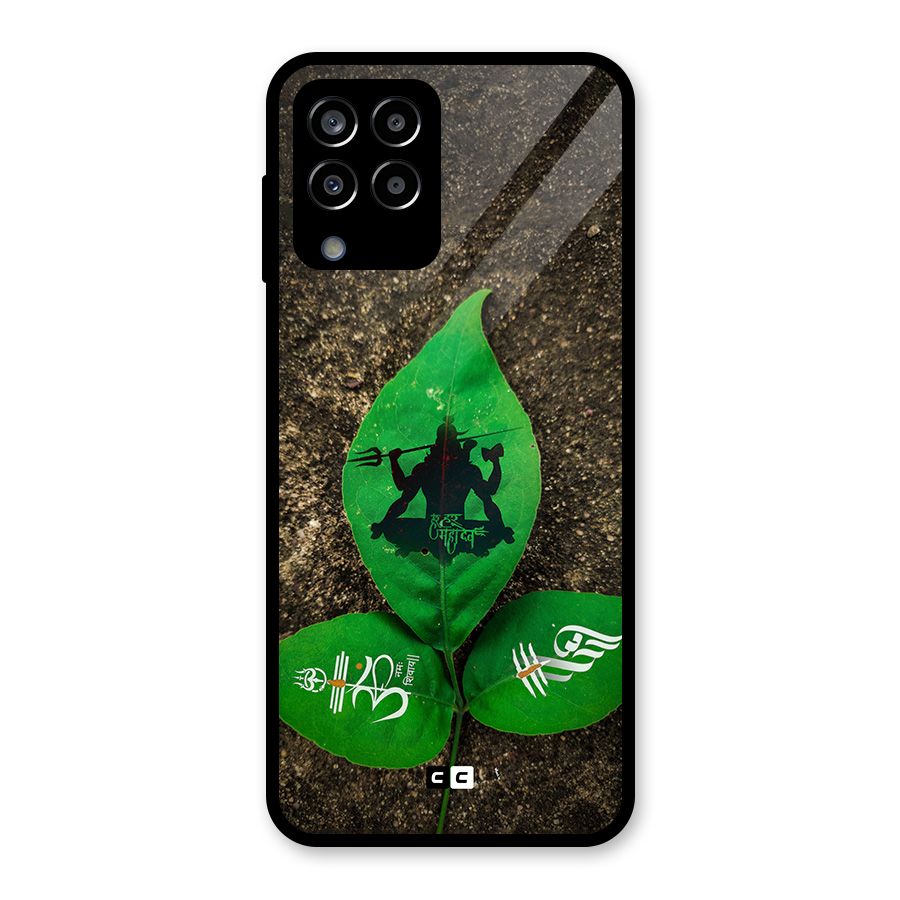 Green Leaf Shiva Glass Back Case for Galaxy M33
