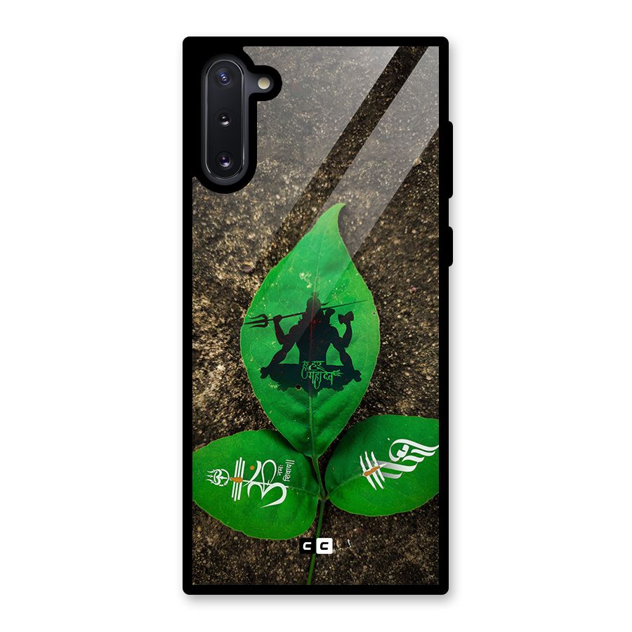 Green Leaf Shiva Glass Back Case for Galaxy Note 10