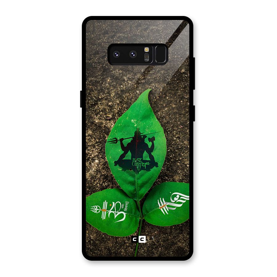 Green Leaf Shiva Glass Back Case for Galaxy Note 8