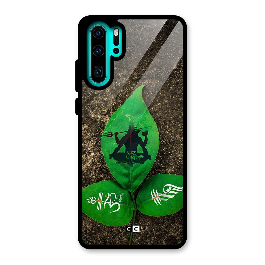 Green Leaf Shiva Glass Back Case for Huawei P30 Pro