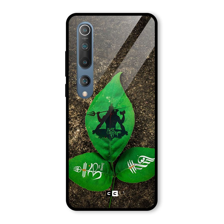 Green Leaf Shiva Glass Back Case for Mi 10