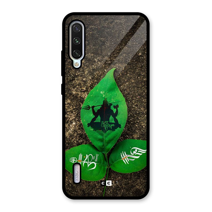 Green Leaf Shiva Glass Back Case for Mi A3