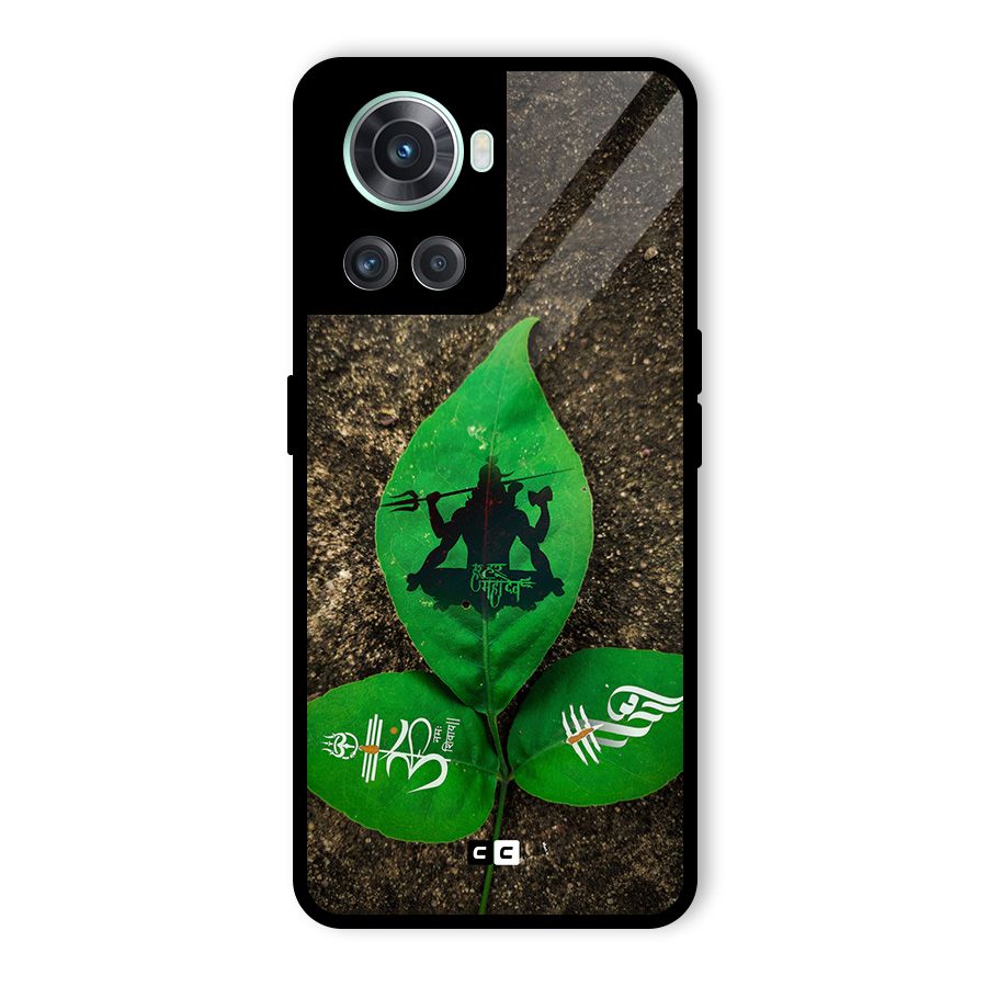 Green Leaf Shiva Glass Back Case for OnePlus 10R
