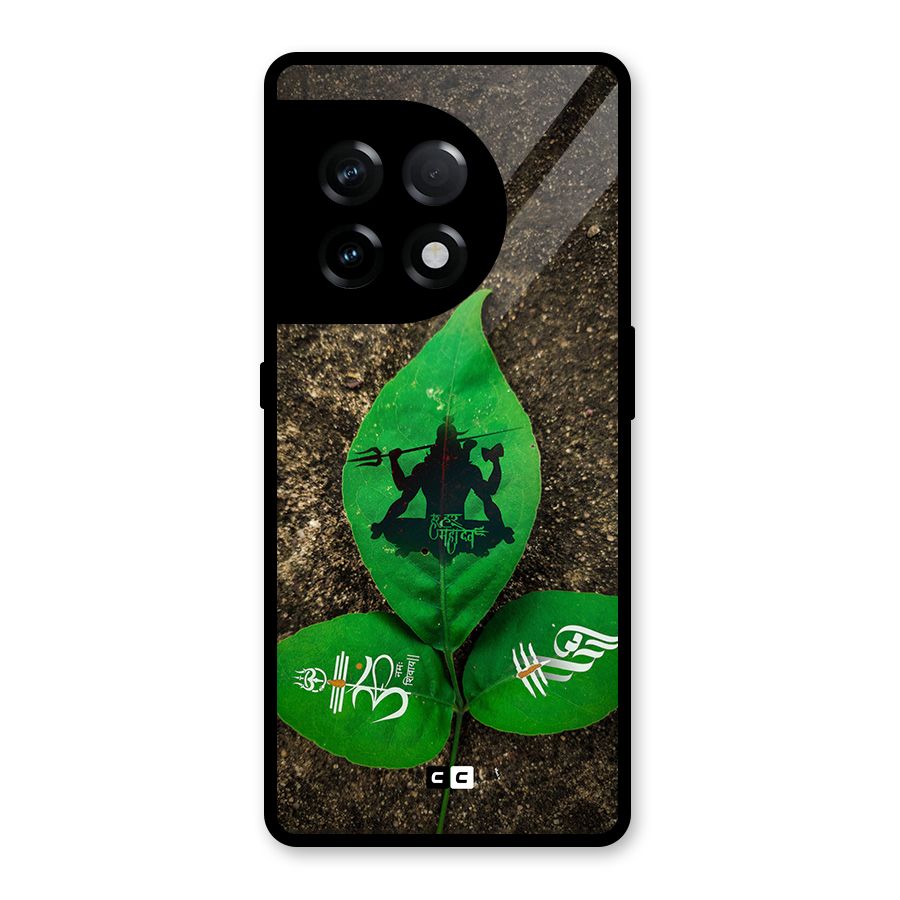 Green Leaf Shiva Glass Back Case for OnePlus 11R