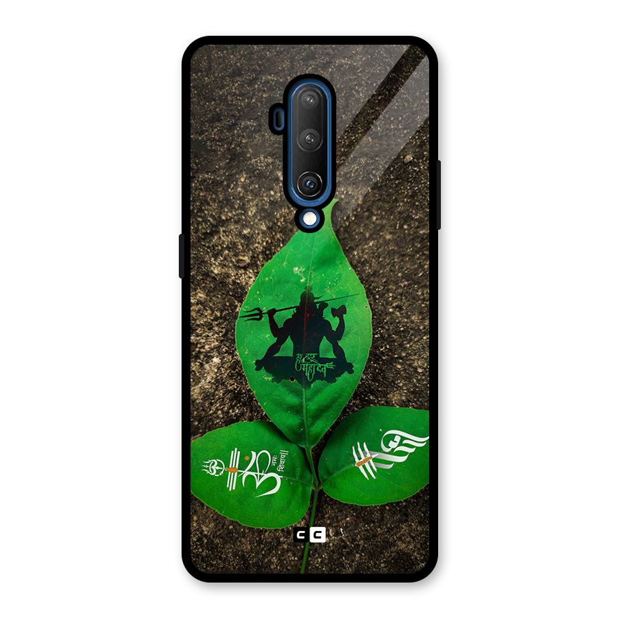 Green Leaf Shiva Glass Back Case for OnePlus 7T Pro