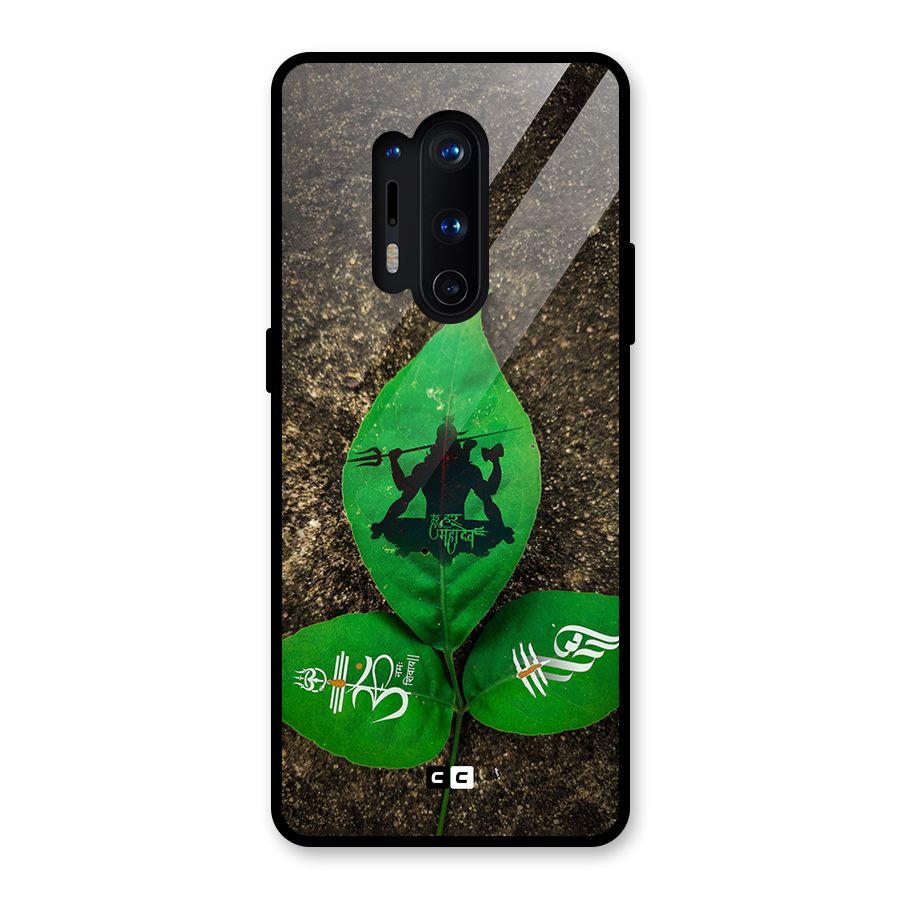 Green Leaf Shiva Glass Back Case for OnePlus 8 Pro