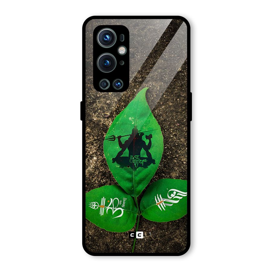 Green Leaf Shiva Glass Back Case for OnePlus 9 Pro