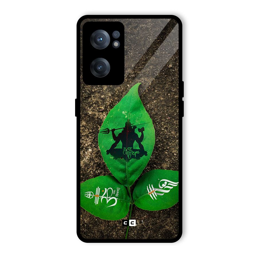 Green Leaf Shiva Glass Back Case for OnePlus Nord CE 2 5G