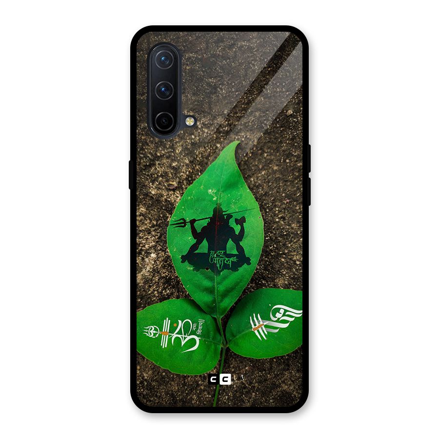 Green Leaf Shiva Glass Back Case for OnePlus Nord CE 5G