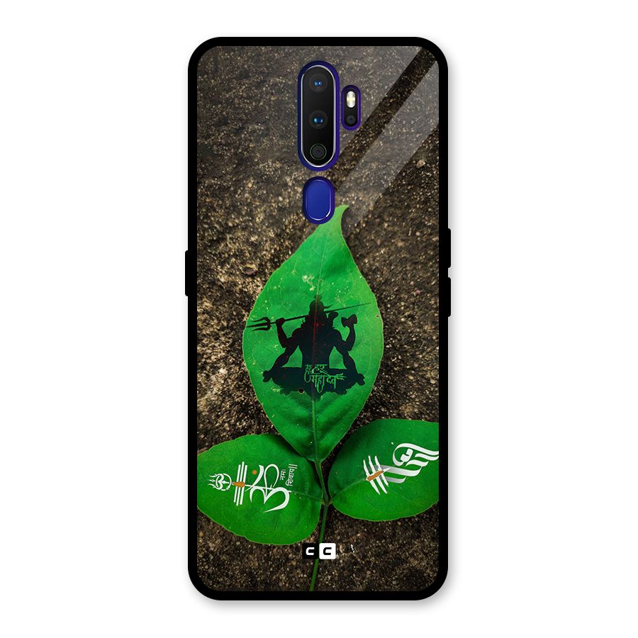 Green Leaf Shiva Glass Back Case for Oppo A9 (2020)