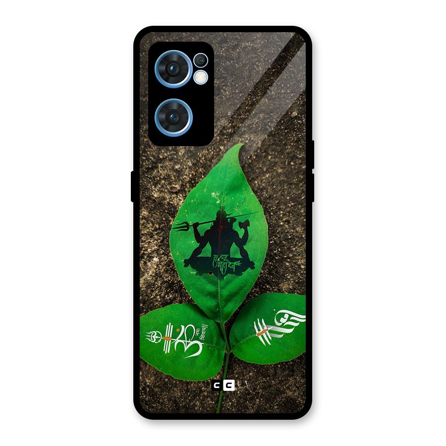Green Leaf Shiva Glass Back Case for Oppo Reno7 5G