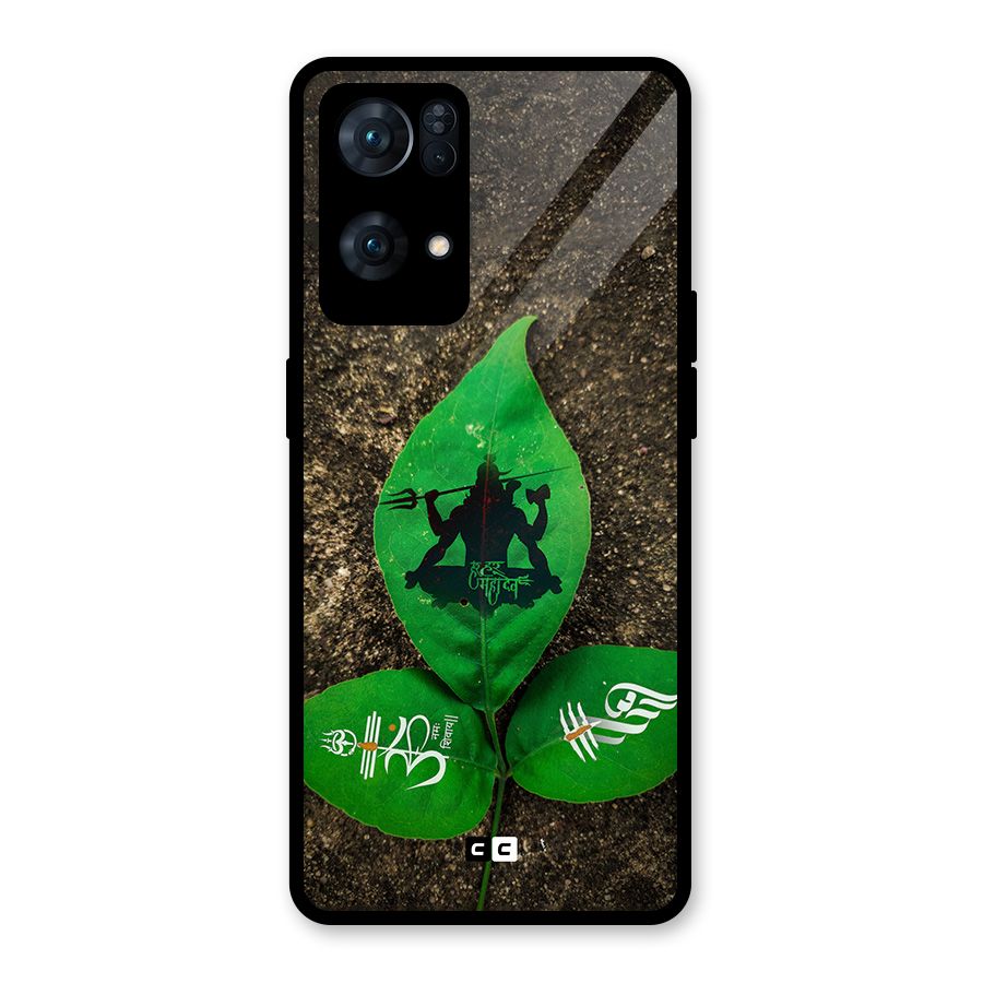 Green Leaf Shiva Glass Back Case for Oppo Reno7 Pro 5G