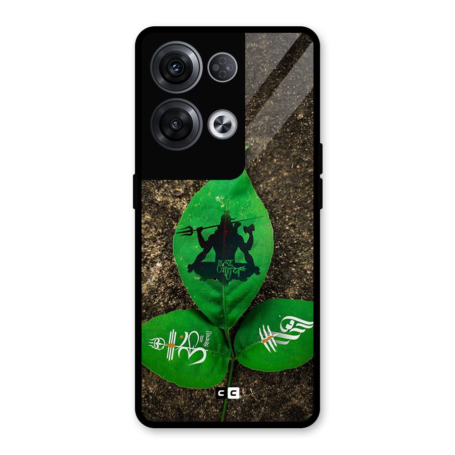 Green Leaf Shiva Glass Back Case for Oppo Reno8 Pro 5G