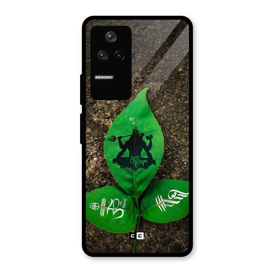 Green Leaf Shiva Glass Back Case for Poco F4 5G