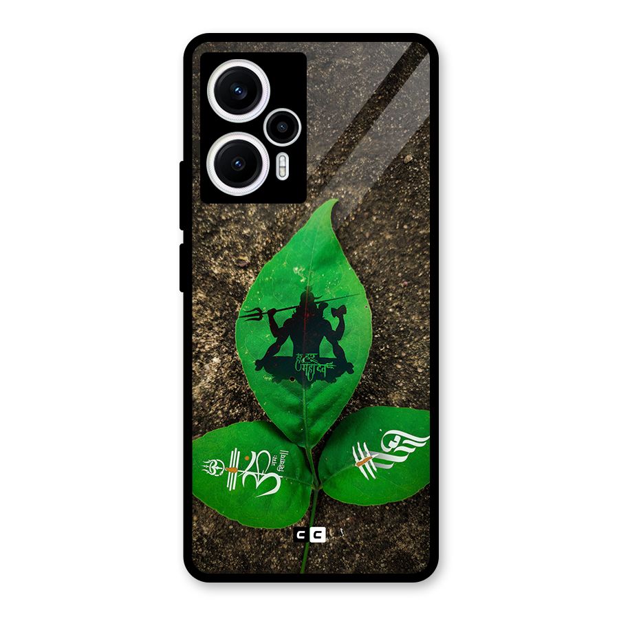 Green Leaf Shiva Glass Back Case for Poco F5