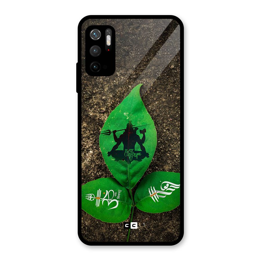 Green Leaf Shiva Glass Back Case for Poco M3 Pro 5G