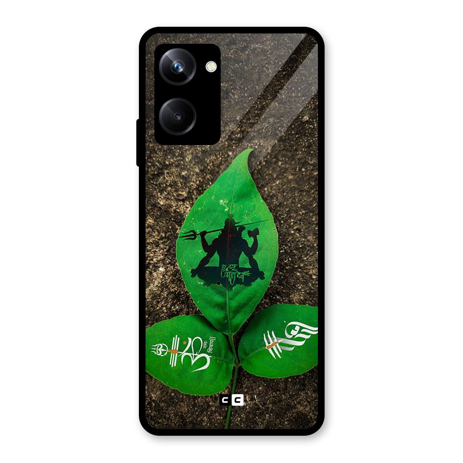 Green Leaf Shiva Glass Back Case for Realme 10 Pro