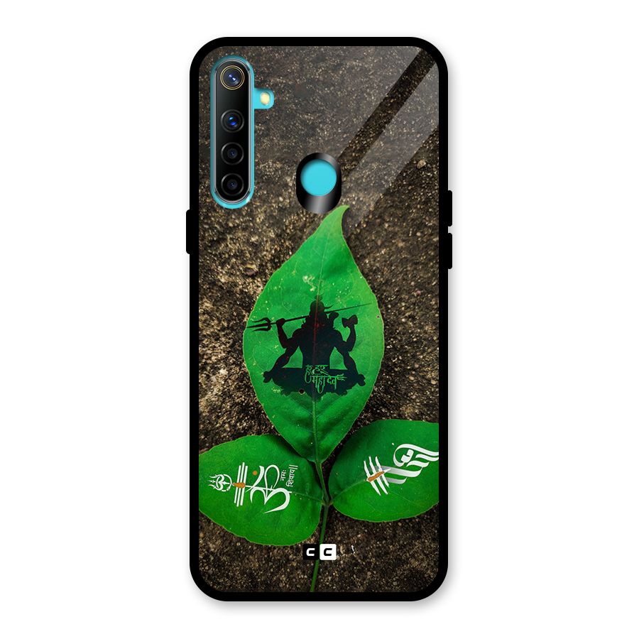 Green Leaf Shiva Glass Back Case for Realme 5s