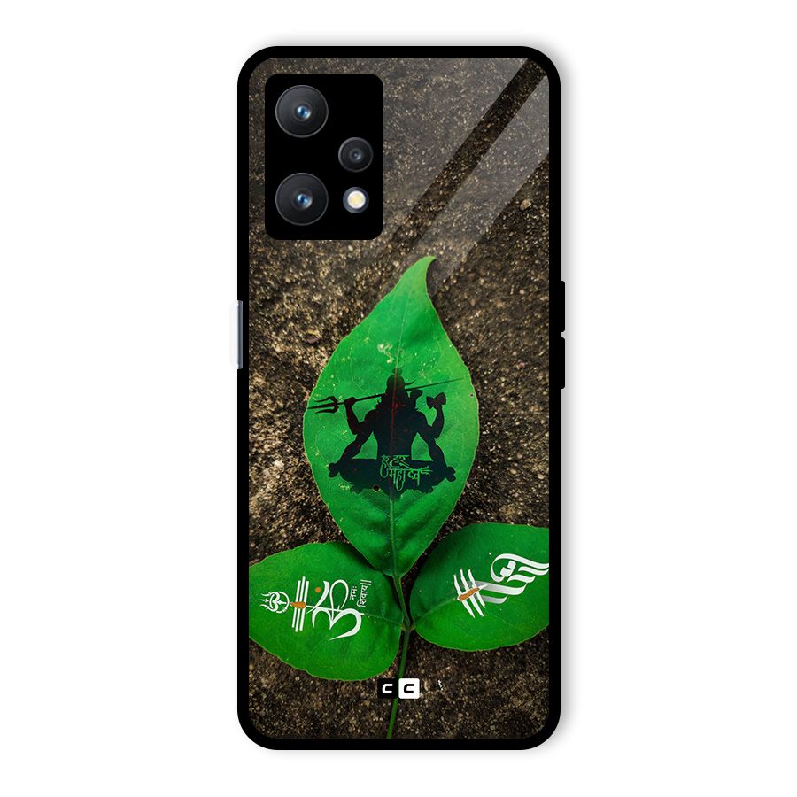 Green Leaf Shiva Glass Back Case for Realme 9 Pro 5G