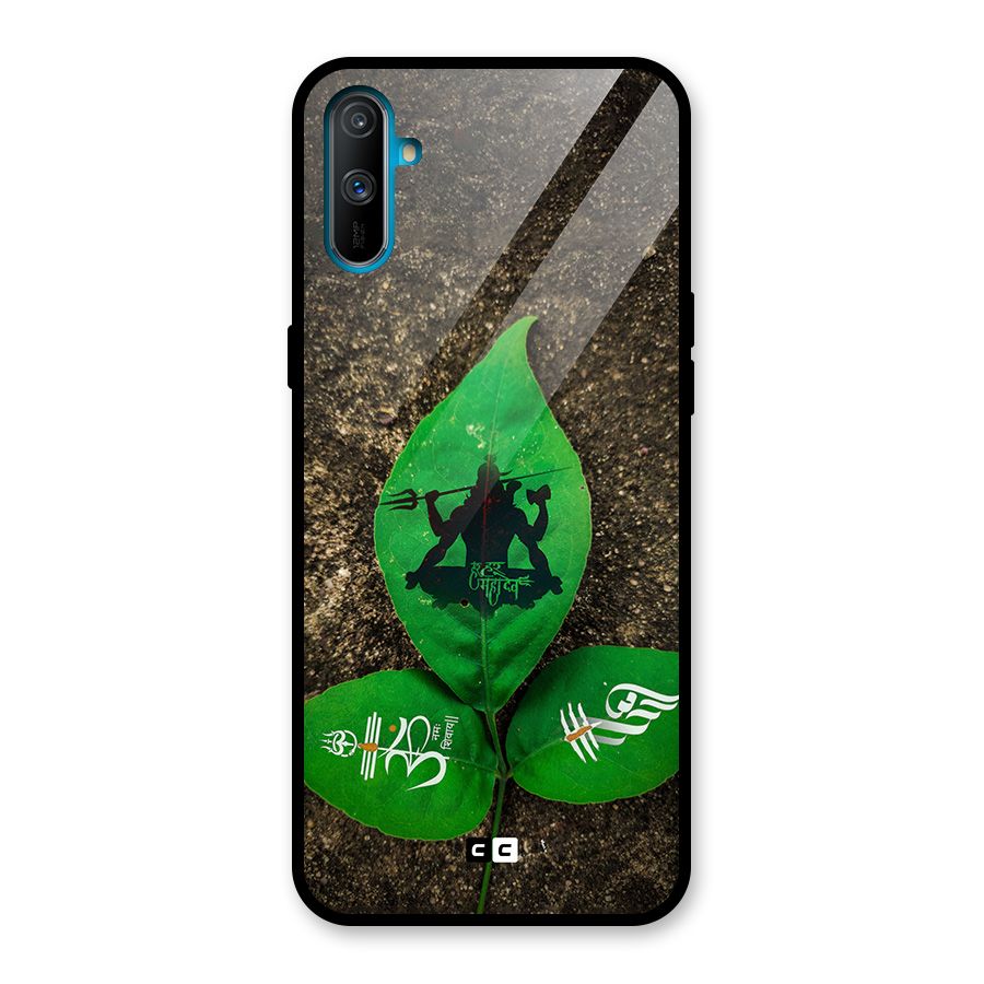 Green Leaf Shiva Glass Back Case for Realme C3