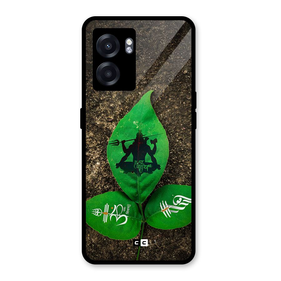 Green Leaf Shiva Glass Back Case for Realme Narzo 50 5G